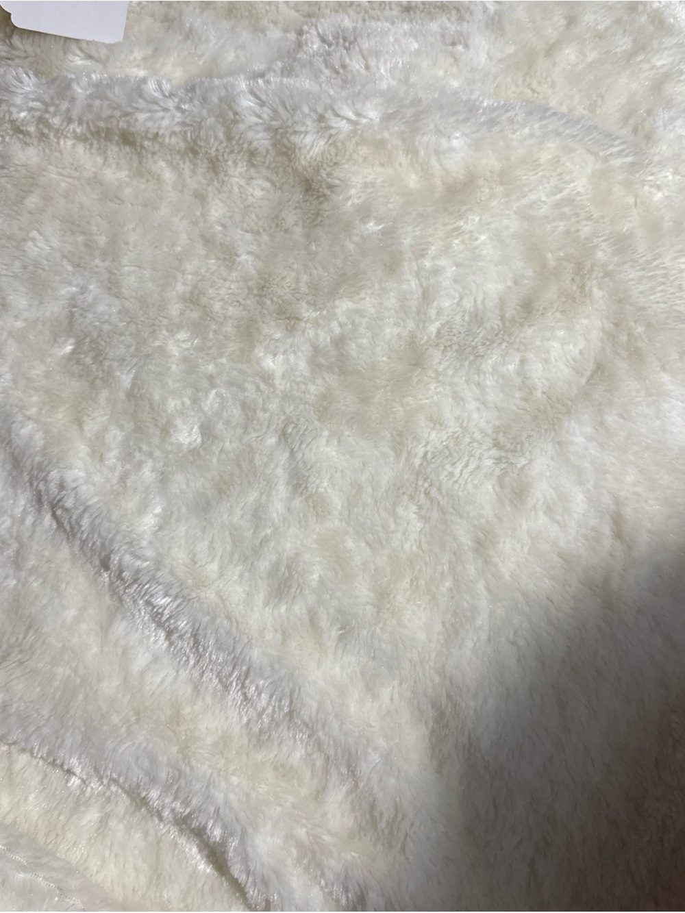 Cozy Plush Faux Fur Fabric in Off White/Cream color 1 yard